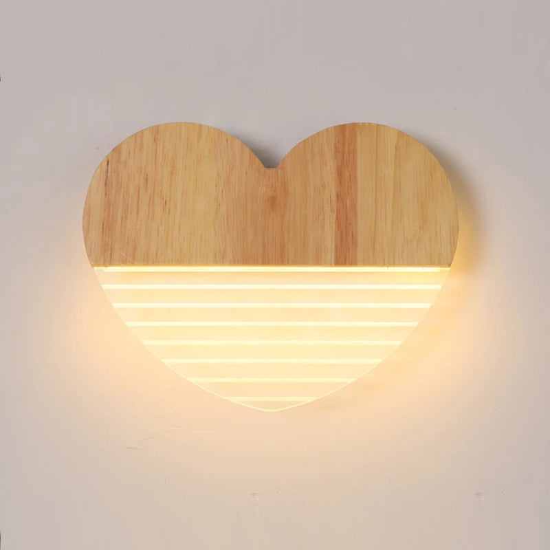 applique mural bois et blanc
