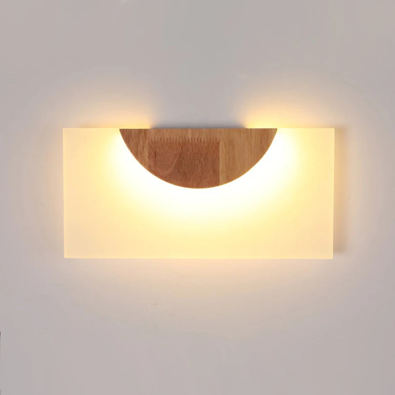applique mural bois et blanc