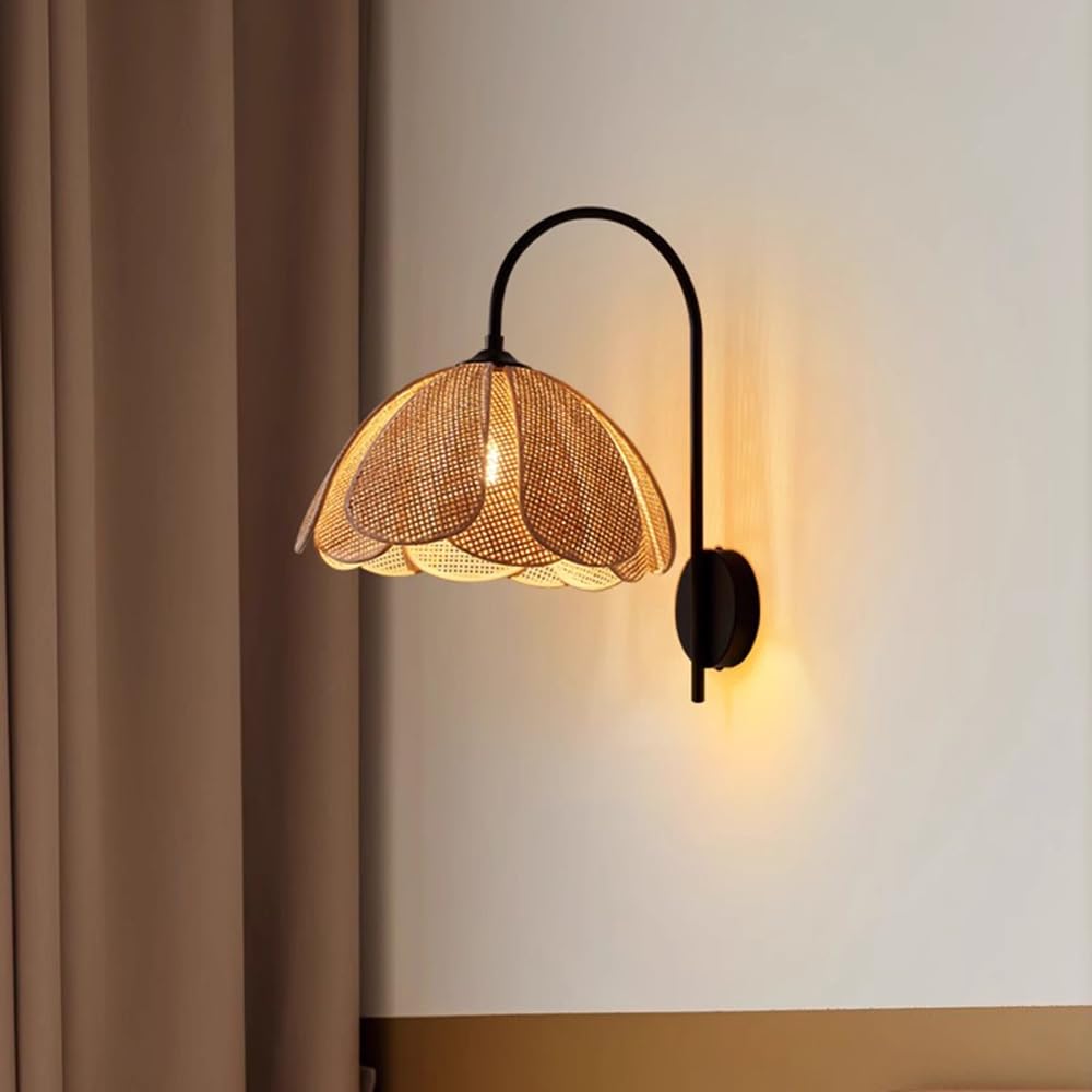 applique murale chambre rotin