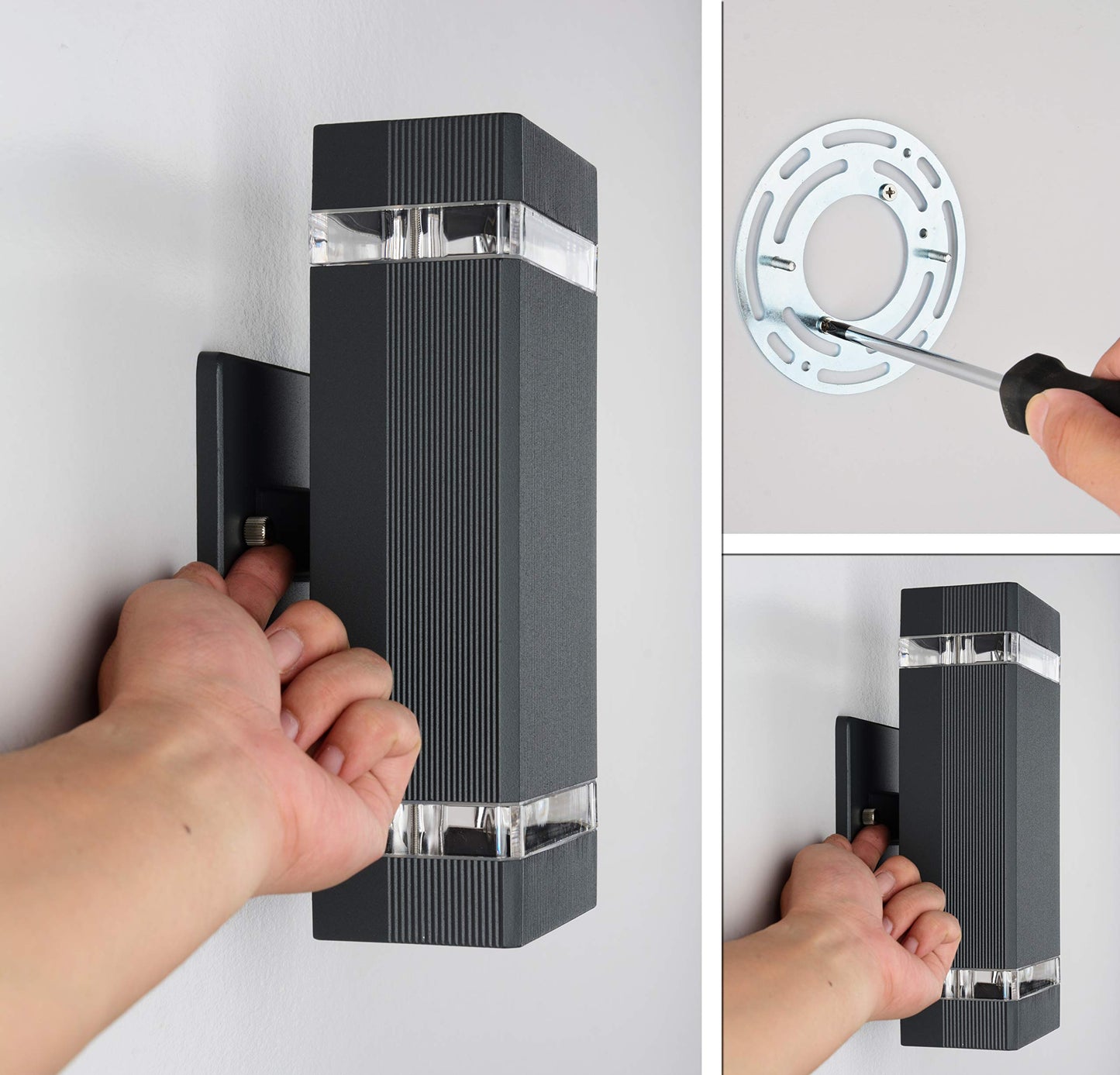 applique murale exterieur double eclairage