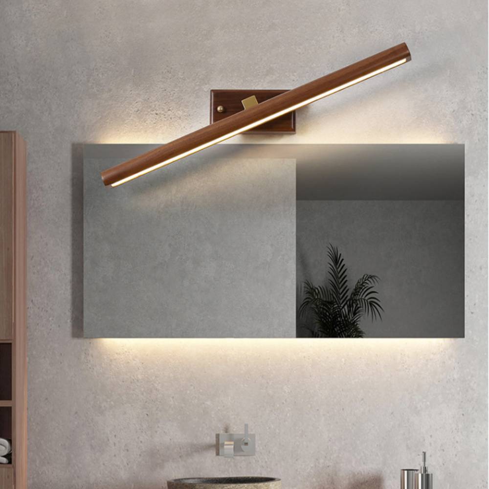 applique murale salle de bain bois