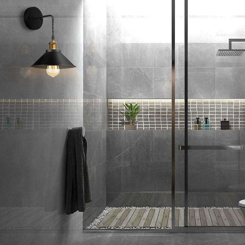 applique murale style industriel avec interrupteur