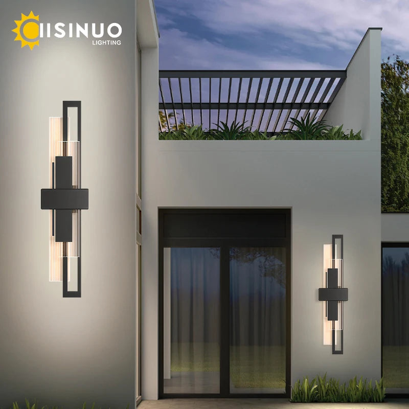 applique exterieur murale double tete