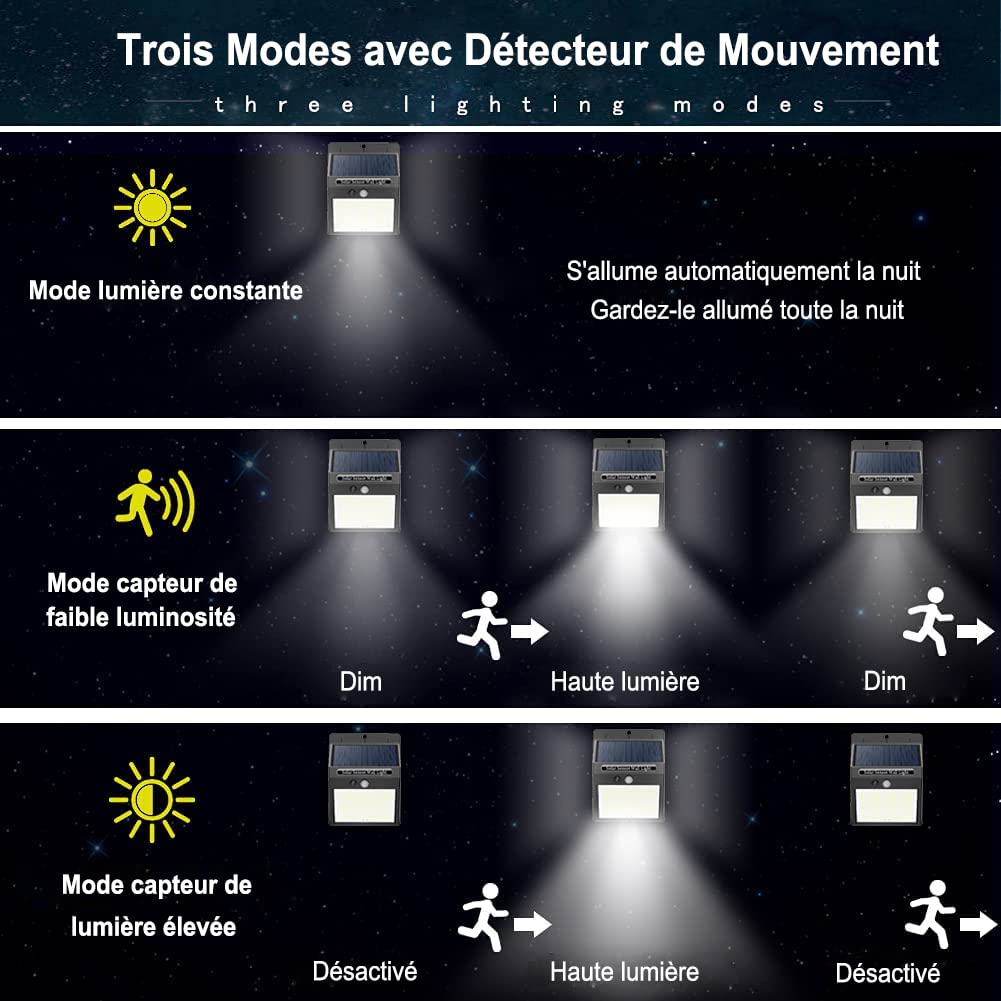 applique murale exterieure led solaire