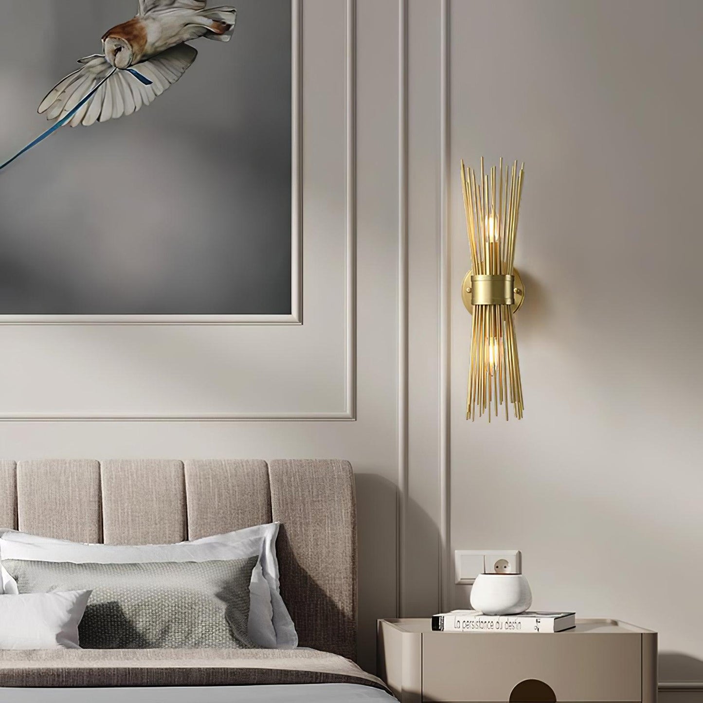 applique murale laiton dore