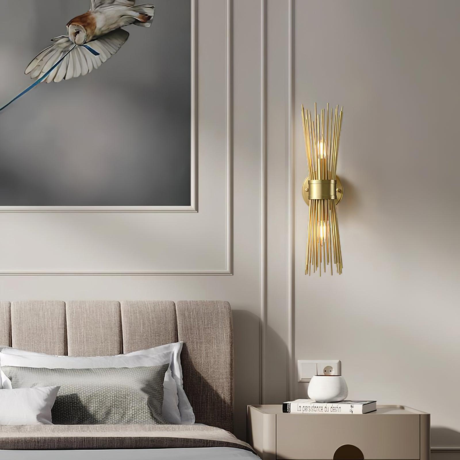 applique murale laiton dore