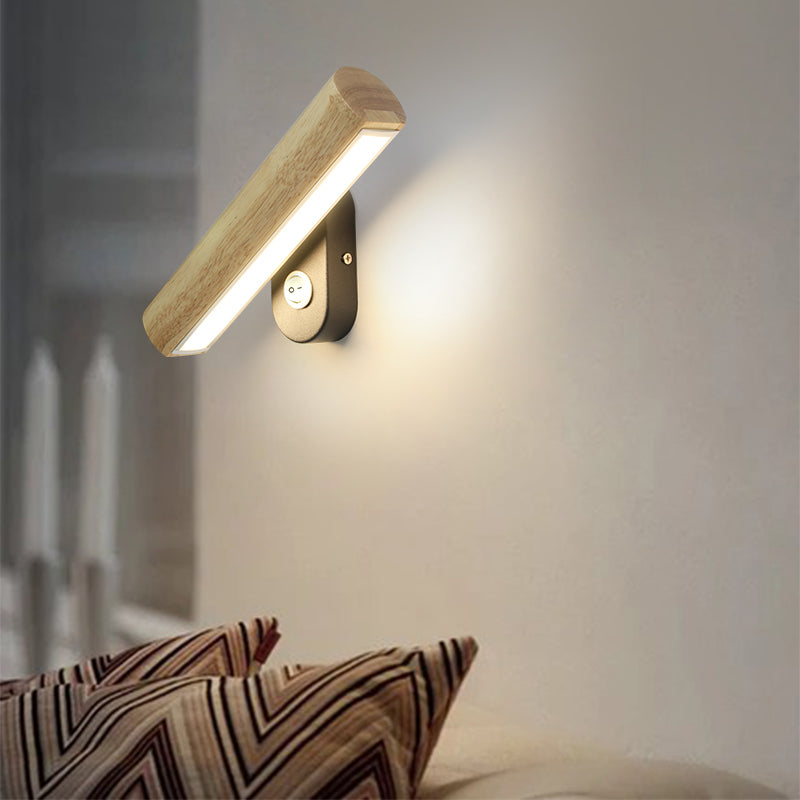 applique murale led bois