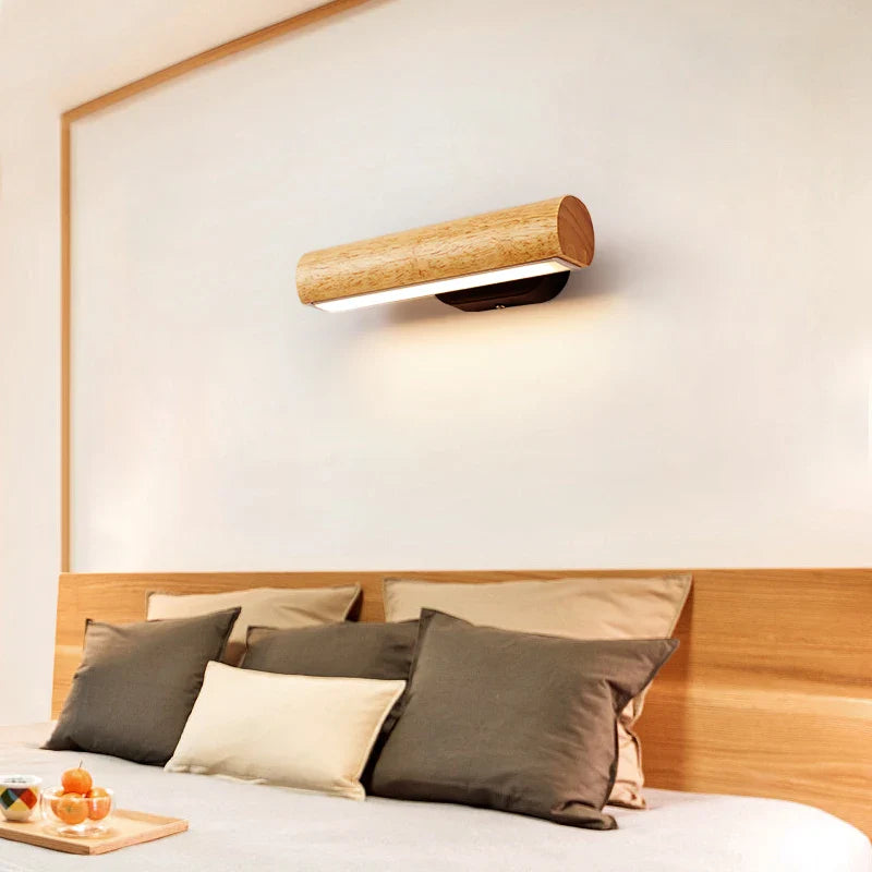 applique murale led bois