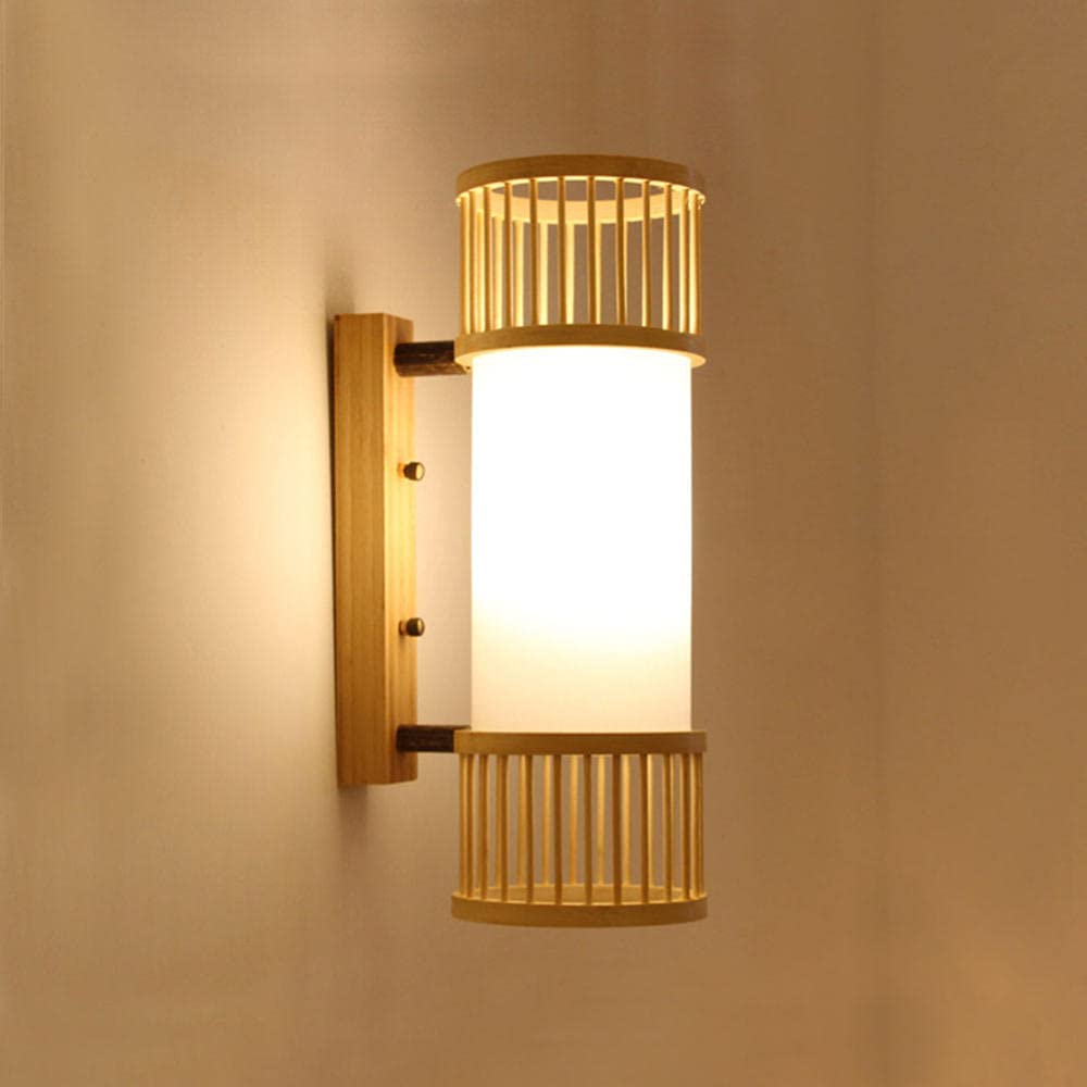 applique murale luminaire bambou