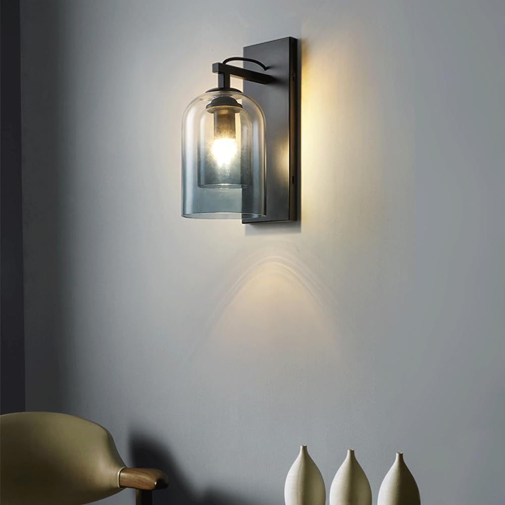 applique murale metal noir