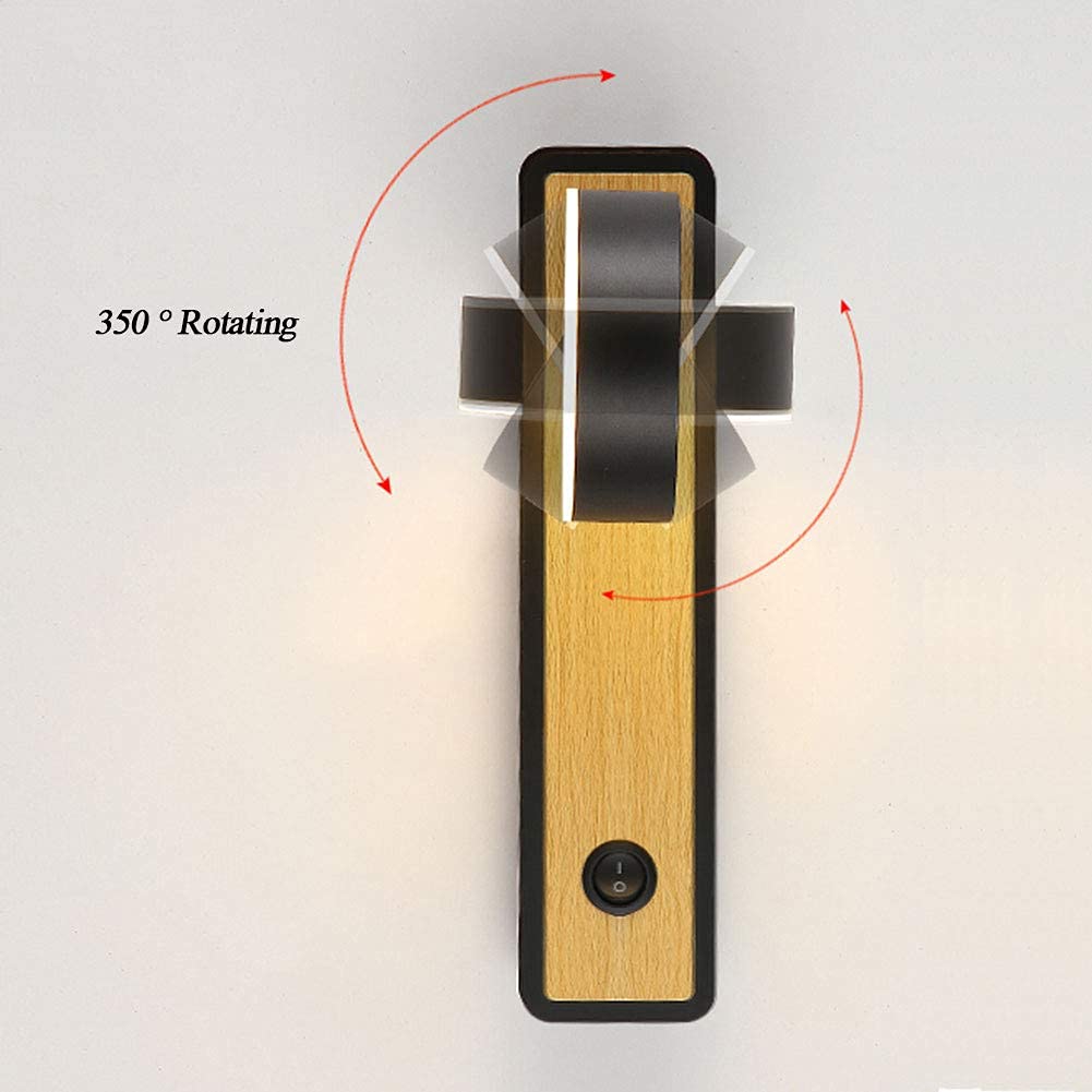 applique murale noire et bois