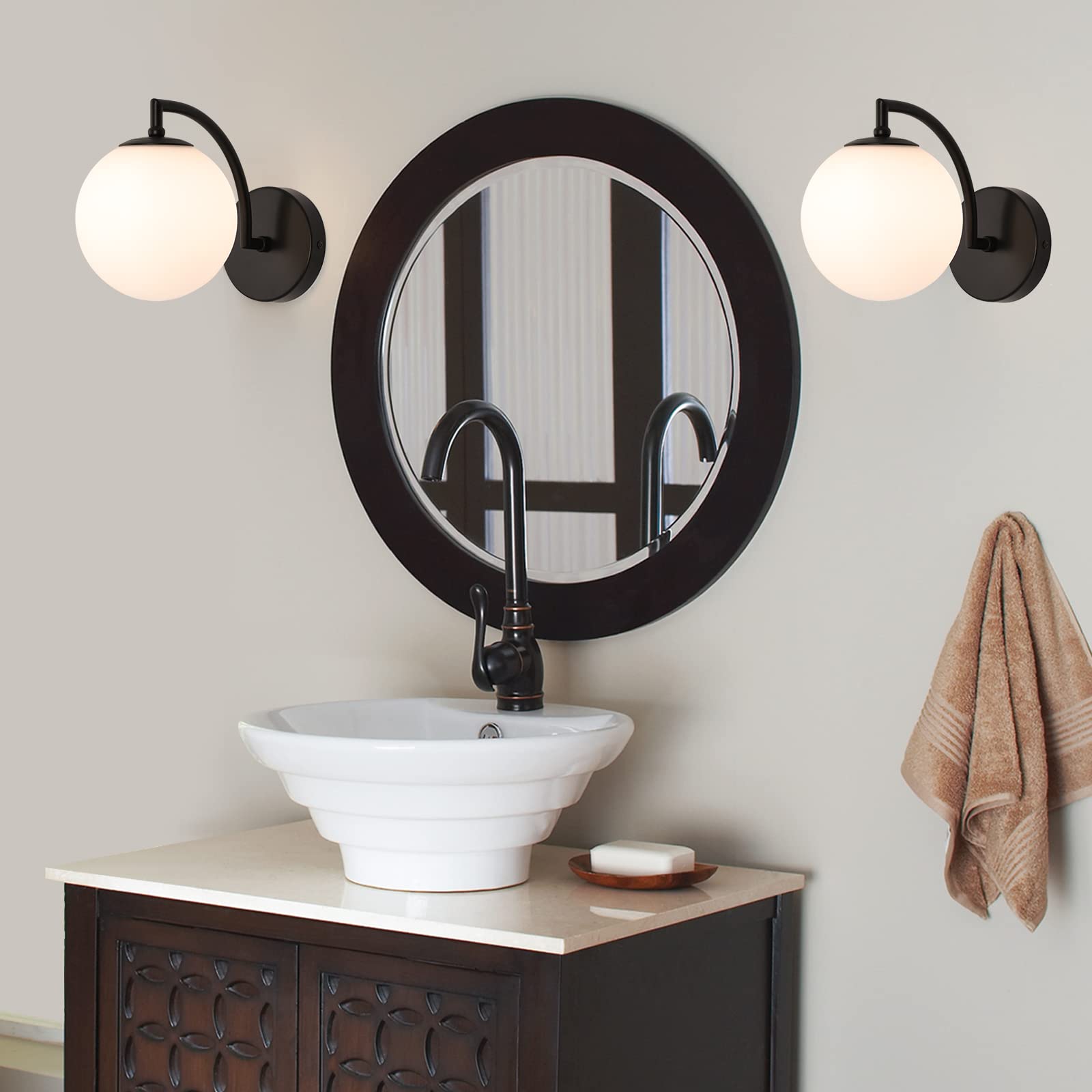 applique murale noire metal