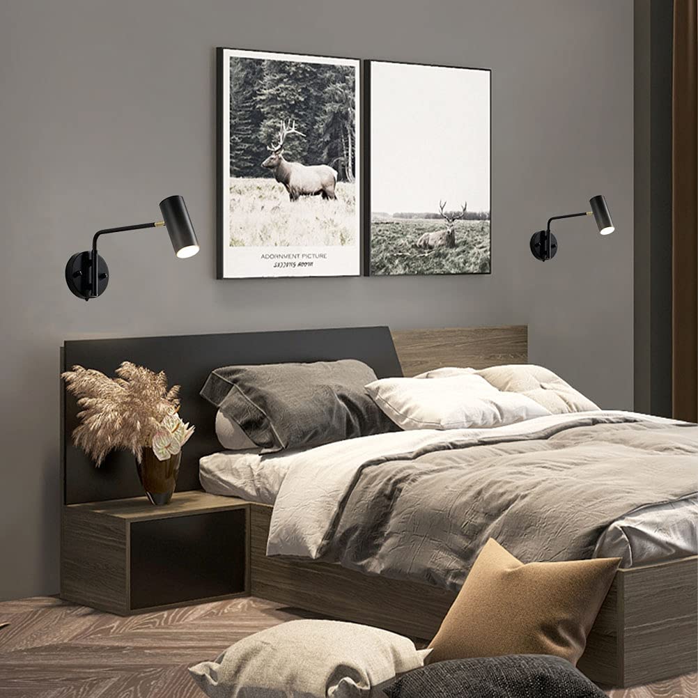 applique murale noire orientable