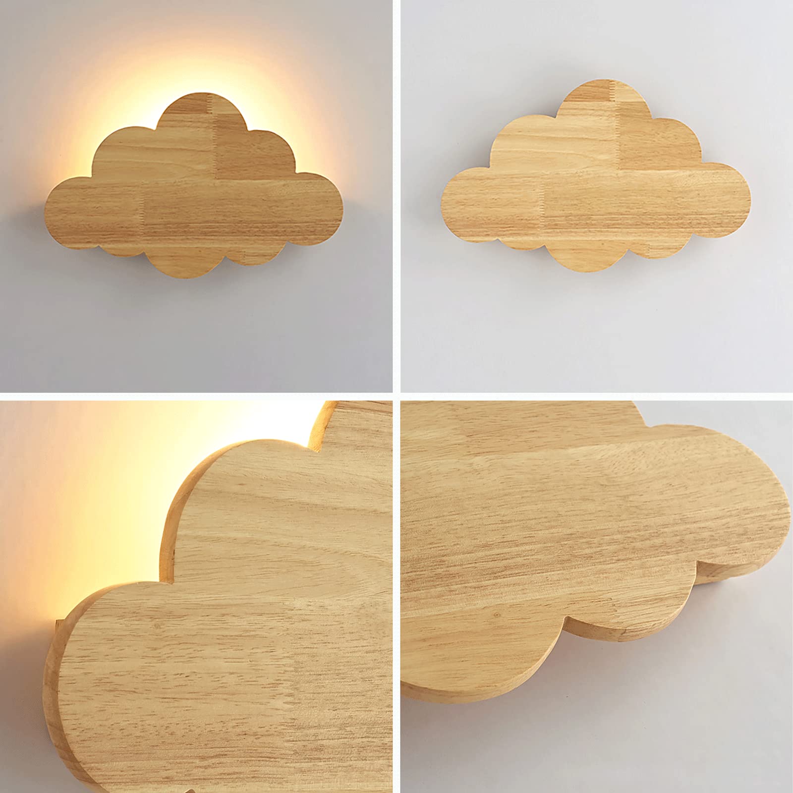 applique murale nuage bois