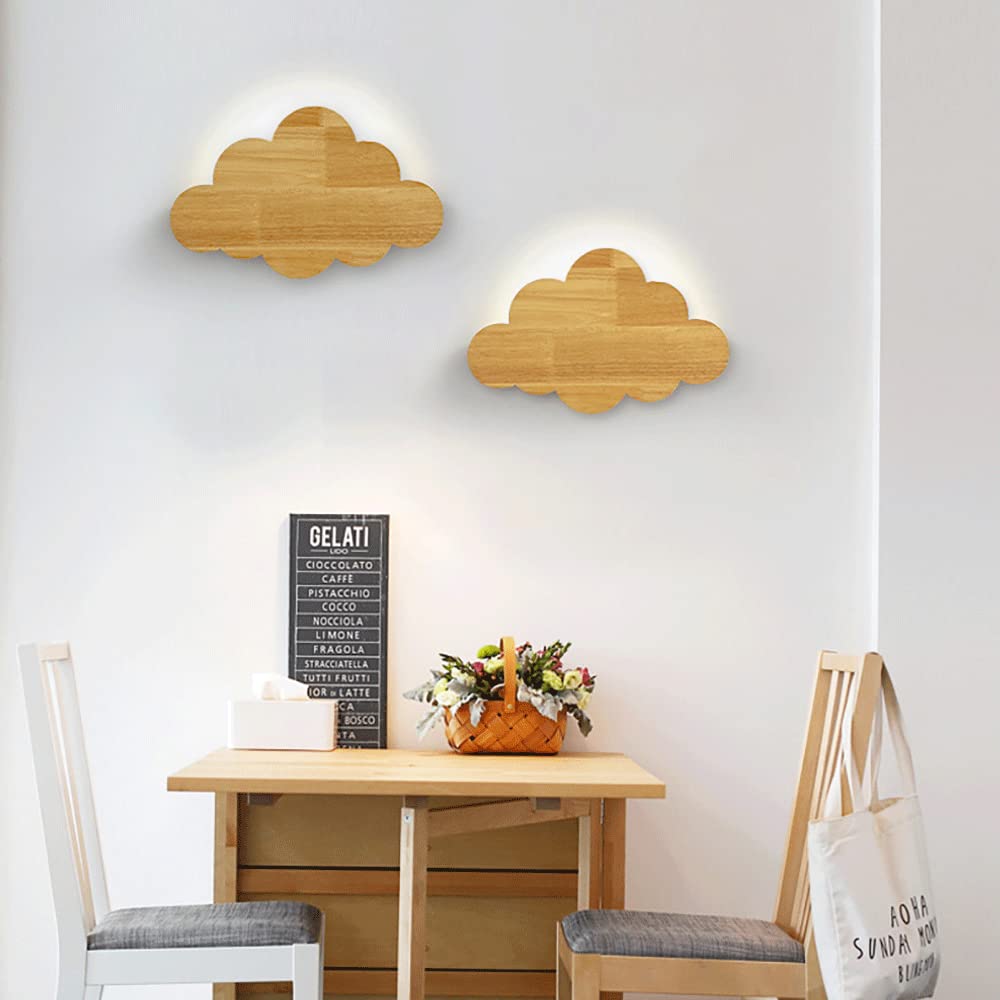 applique murale nuage bois