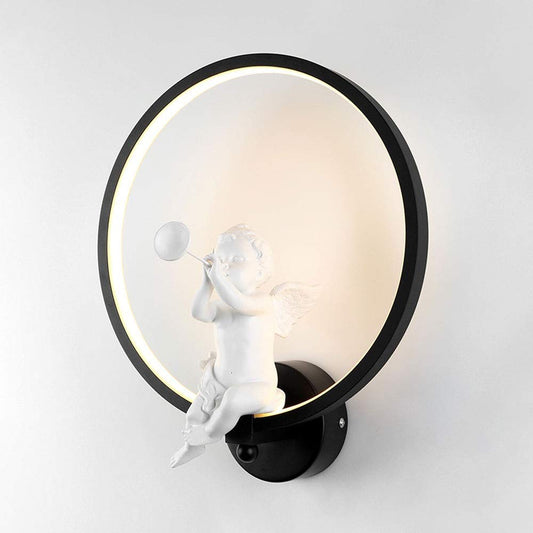 applique murale ronde blanche