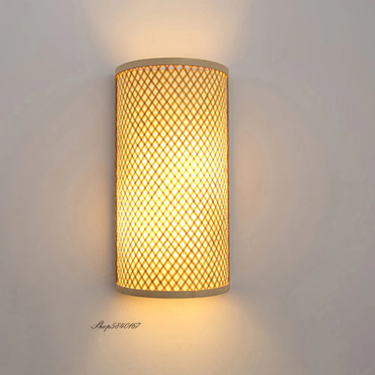 applique murale osier bambou
