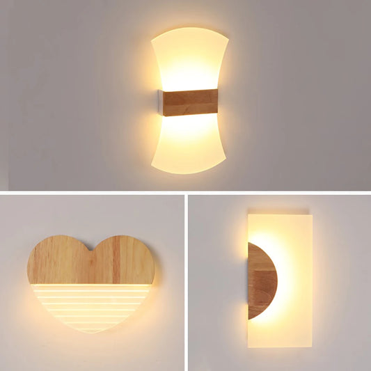 applique mural bois et blanc