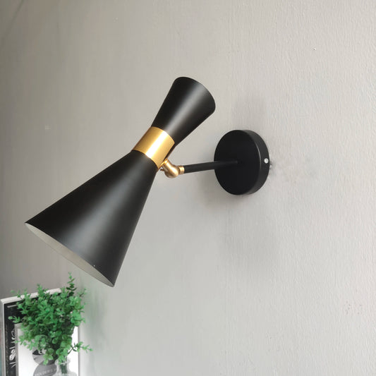 applique murale noir doree