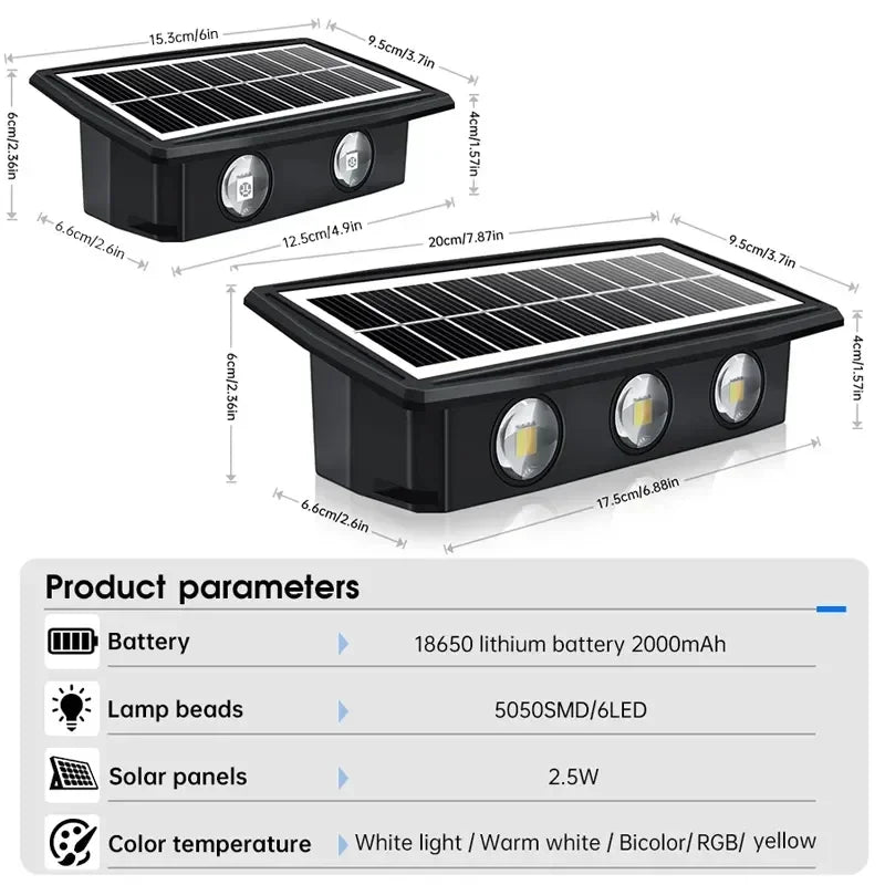 applique murale solaire led